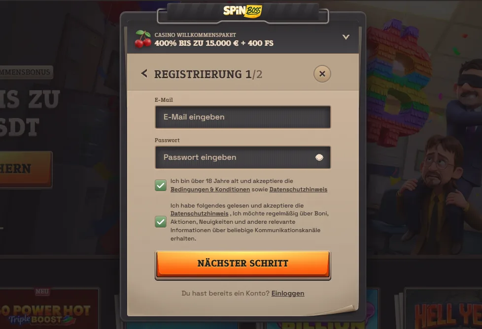 Spinboss Casino Anmelden